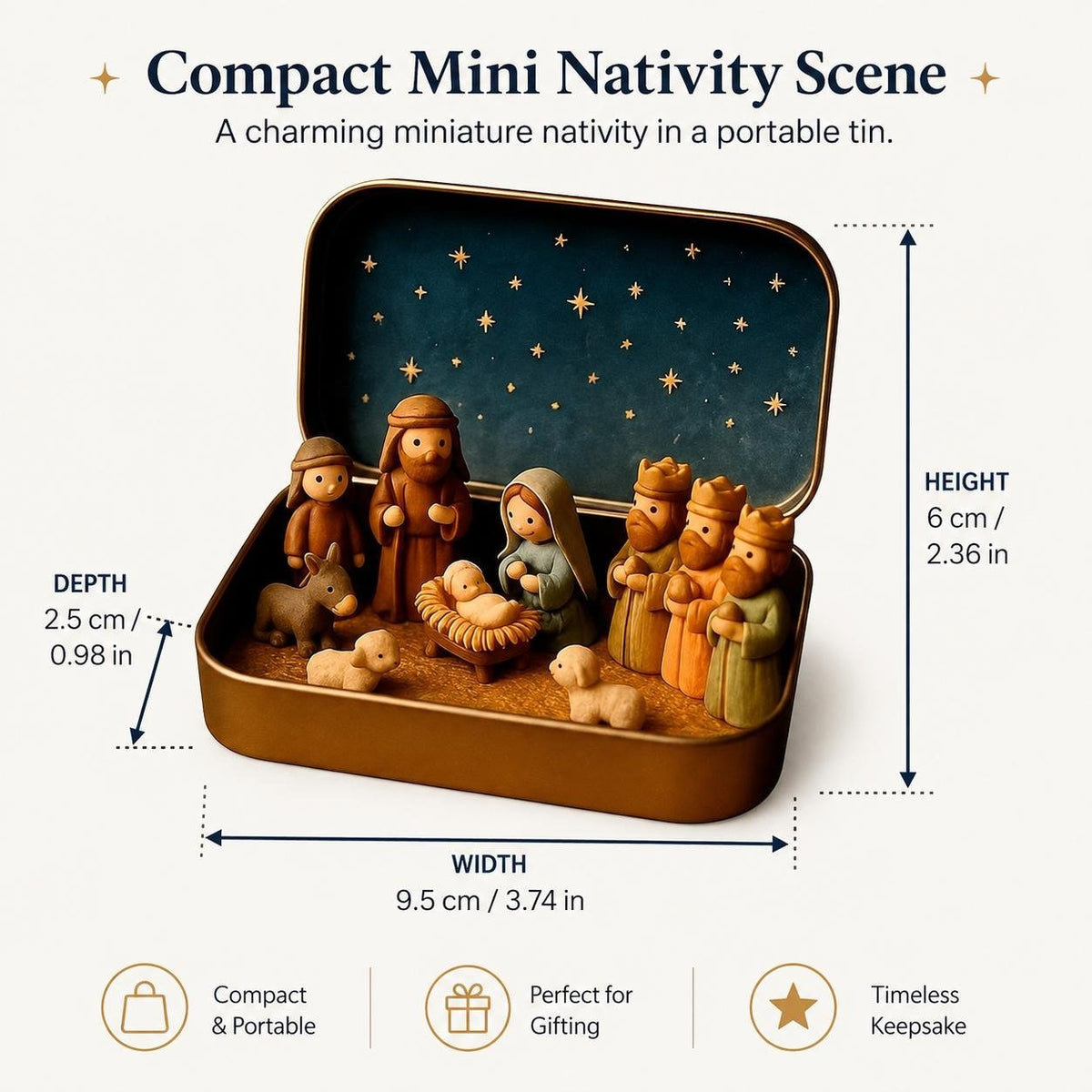 💕Hot sale 30% OFF✨ Pocket-Size Mini Nativity Scene Set