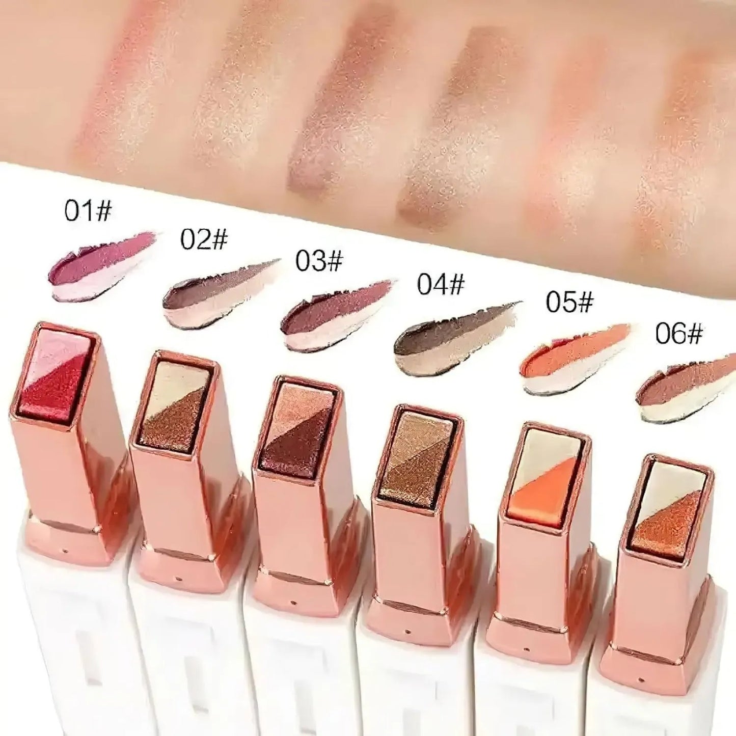 🏆1 Bestselling🏆Smooth Two Color Eyeshadow Stick Set Long Lasting Makeup Waterproof