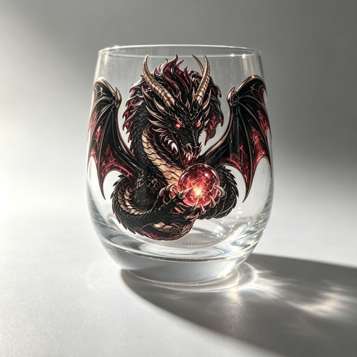 🐉✨ 3D Mythic Dragon Glass Art Cup | Luxury Raised Fantasy Glassware for Whiskey, Home Bar Décor & Legendary Gifts 🎁