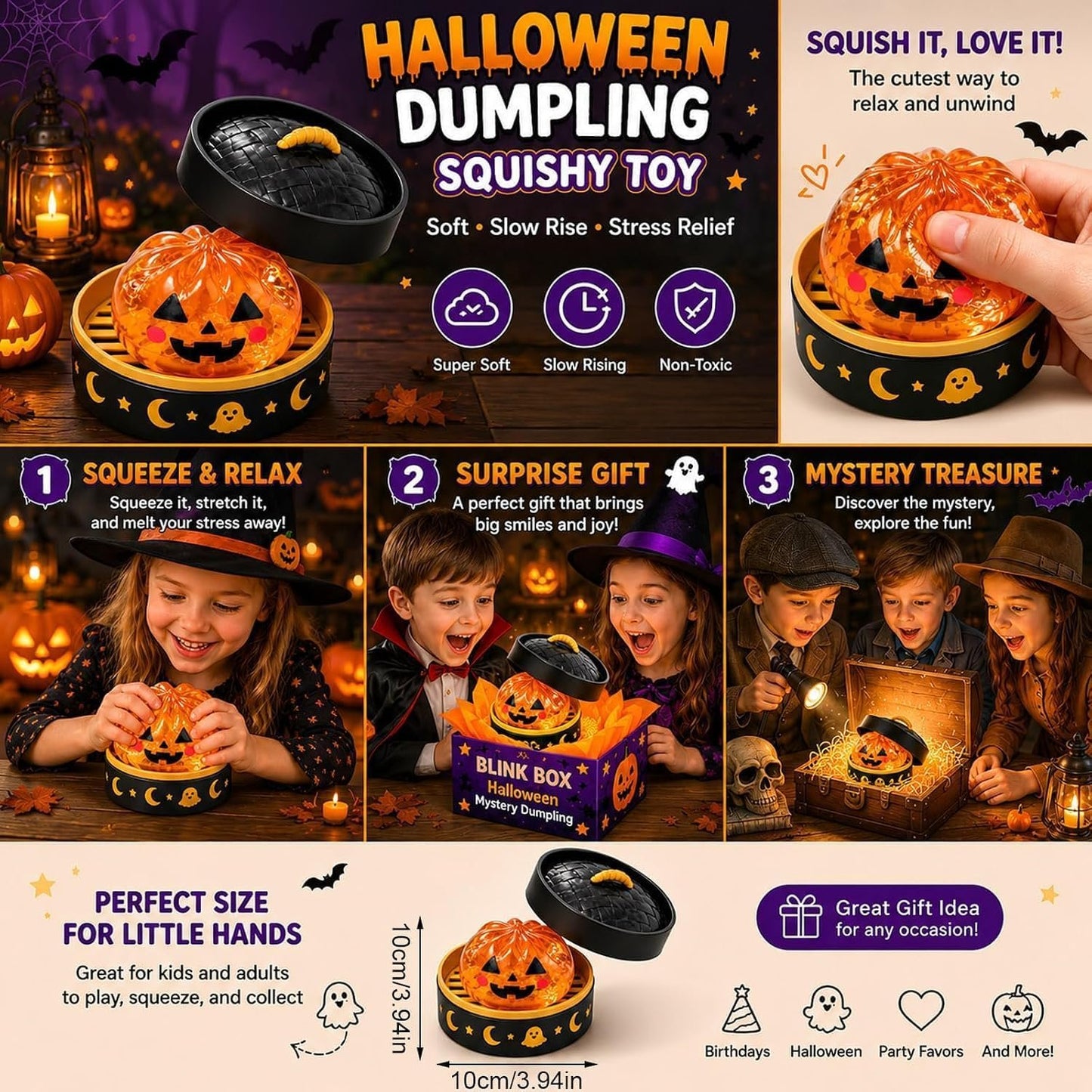⚡Hot Sales 37% OFF🔥Cute Halloween Scary Ghost Maruko Squeeze Toy Set