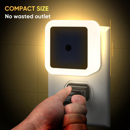 🌟Designed for Every Night—LED Night Light Plug-in Wall Pack of 6, 0.5W Square Plug-in Night Light