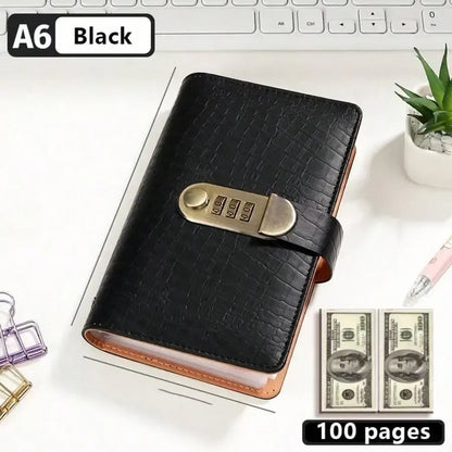 💖Hot 30% OFF💰 A6 Savings & Banknote Collection Notebook with 3-Digit Lock