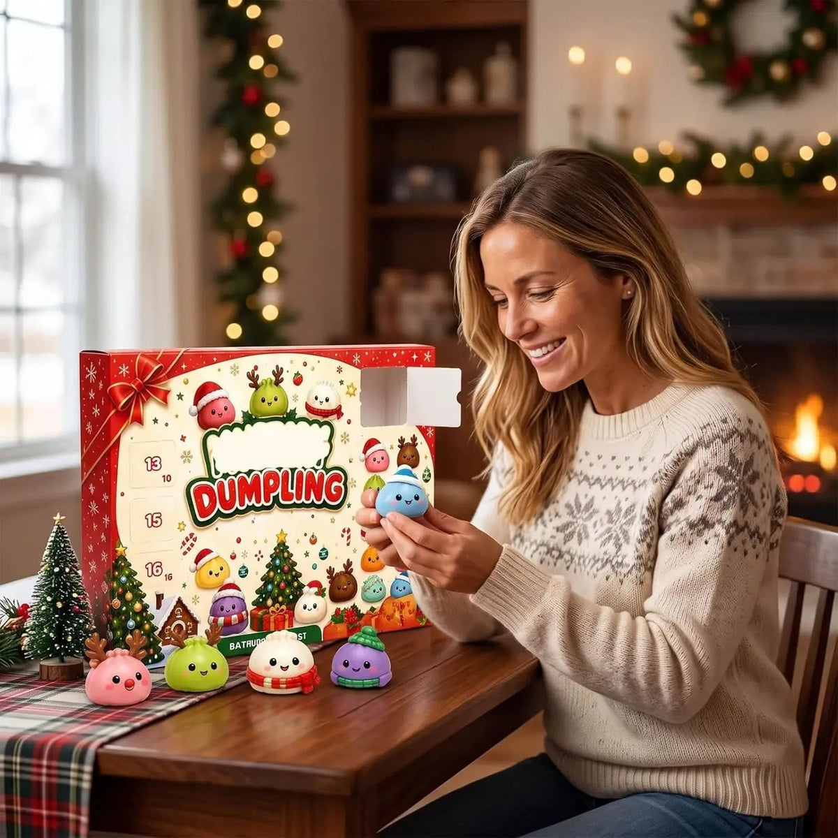 🎅Christmas Sale🎅Christmas Squishies Advent Calendar 2026, 24-Day Dumpling Squishy Countdown Box