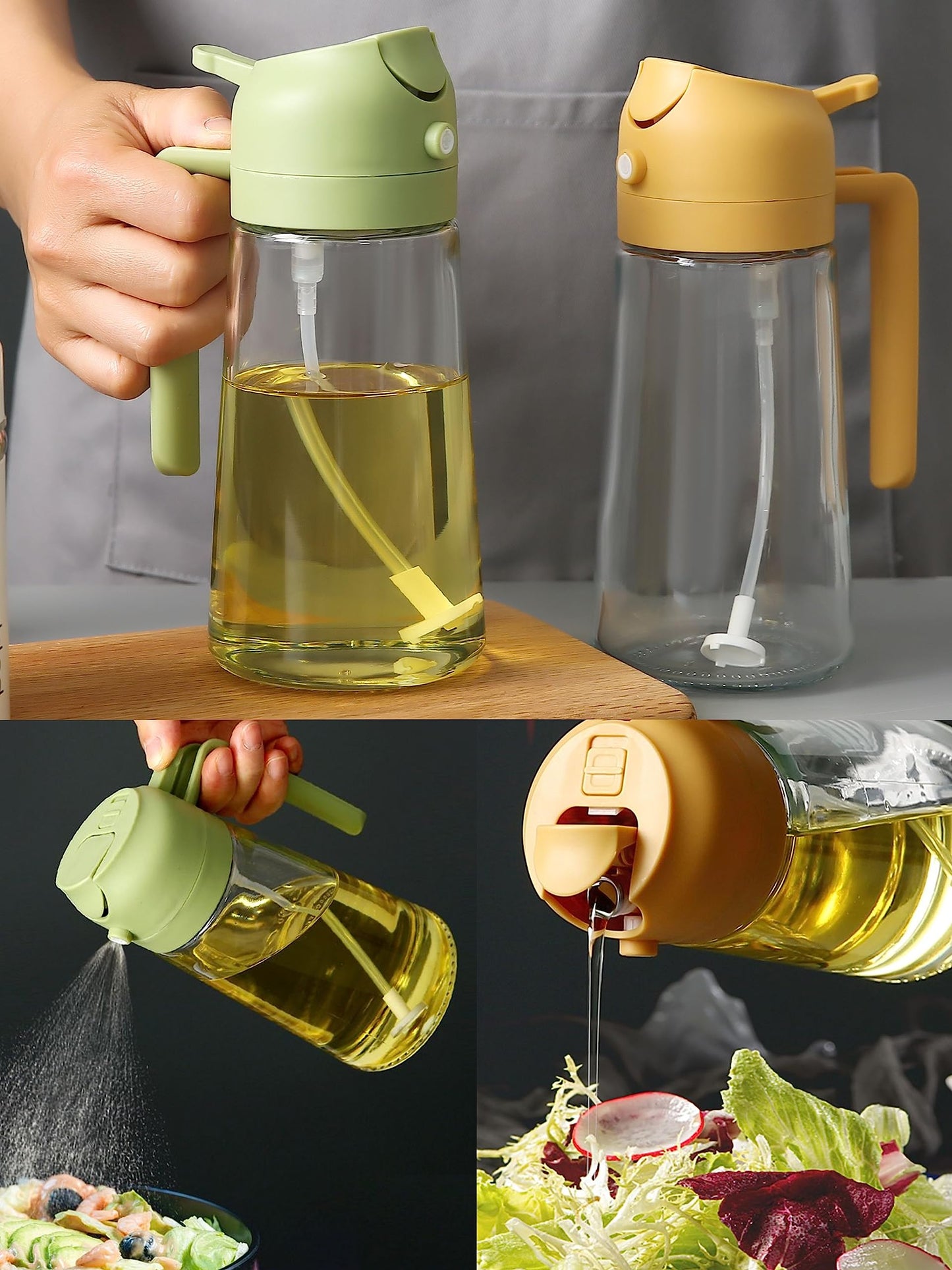 ✨HOT SALE💕2 in 1 Glass Oil Sprayer & Dispenser🔥(Buy 2 Get 20% OFF)