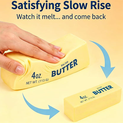 🧈Crunchy Sound Butter Bar Squishy Toy, Soft Squeeze Fidget Toy for Stress Relief, Sensory Desk Relaxation Gift for Teens Adults