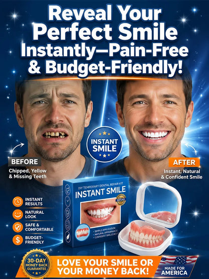 ✨Premium Upgrade Full‑Cover Cosmetic Dentures🦷 One‑Click Perfect Smile Veneers for All Adults