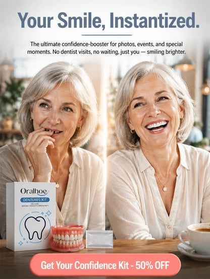 Instant Full Restoration Dentures - Fit At Home In Minutes