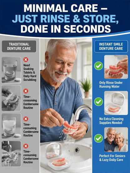 ✨Premium Upgrade Full‑Cover Cosmetic Dentures🦷 One‑Click Perfect Smile Veneers for All Adults