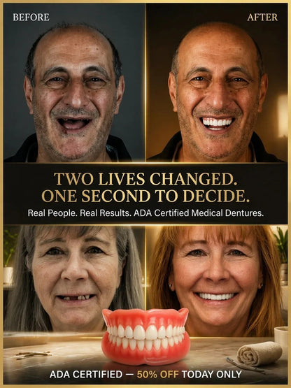 😁[Epic Upgrade] Premium Full‑Cover Complete Dentures🦷 Instant Smile Cosmetic Veneers for Men, Women & Unisex, For All Adult Age Ranges