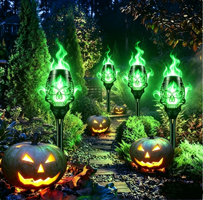 🔥Halloween Early Bird Special Sale 55% OFF🔥Halloween Solar Skull Flame Lights💀