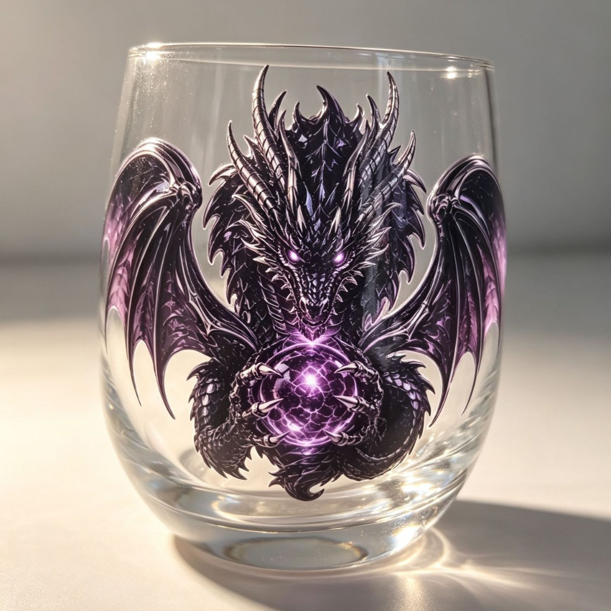 🐉✨ 3D Mythic Dragon Glass Art Cup | Luxury Raised Fantasy Glassware for Whiskey, Home Bar Décor & Legendary Gifts 🎁