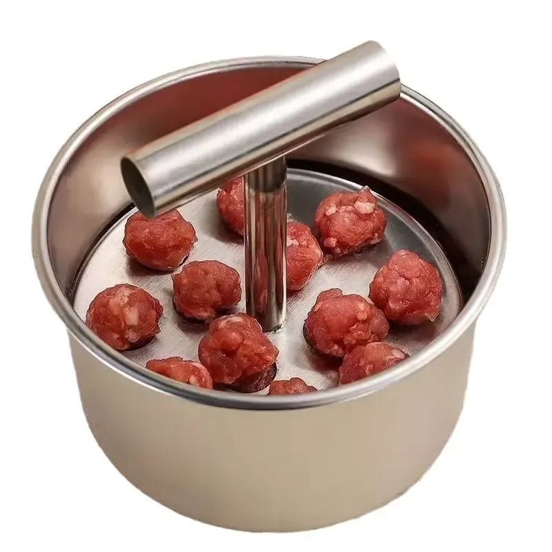 ✨ 6/12 Ball Manual Meatball Maker Tool, Stainless Steel Meatball Making Mold