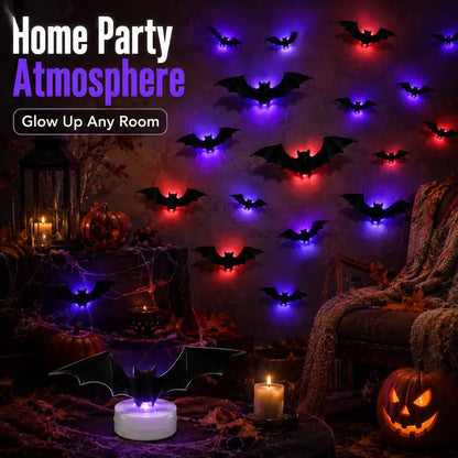 🦇3D Bat Light LED Decorations - Halloween Spooky Ornaments