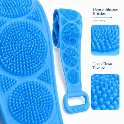 🛁Limited-Time 50% OFF 💦Silicone Bath Brush Double-Sided Exfoliating Back Scrubber