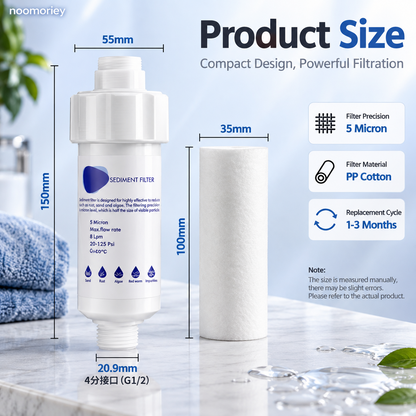 💧 50% OFF 5μm Sediment Water Filter – Cleaner Water For Washing Machine & Home