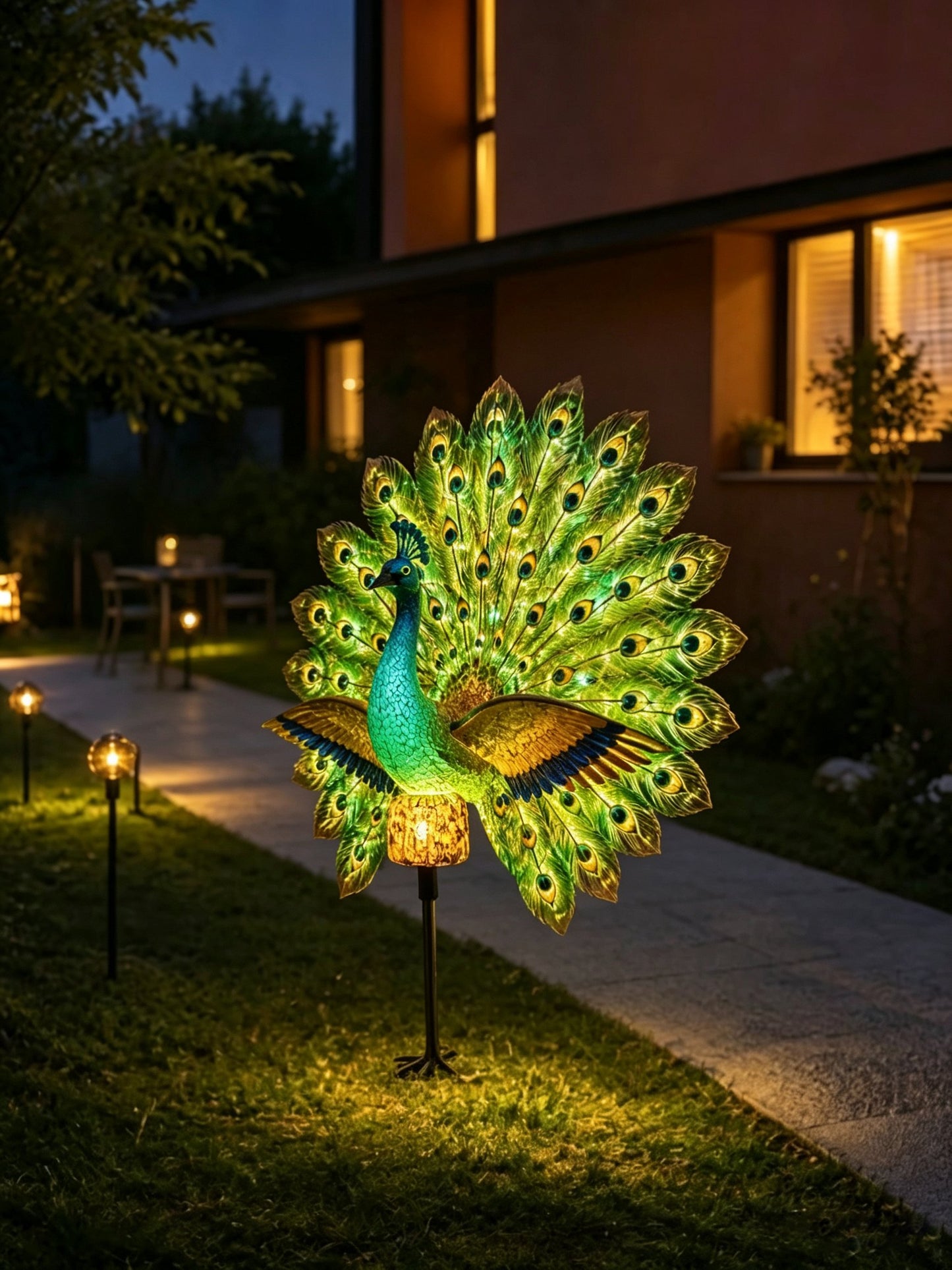 🦚Solar Peacock Garden Sculpture(Dimensions: 140*650 mm)