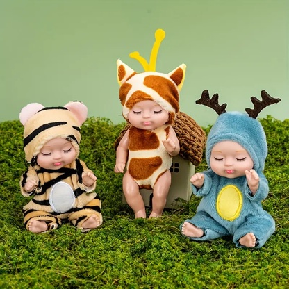 🐱 Cute Mini Dolls🎁 6pcs Fairy Princess Doll Set with Pajamas