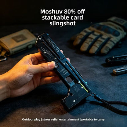 🔥 Moshuv2 Metal Enhanced Card Slingshot – Compact, Durable & Ready for Fun 🎯