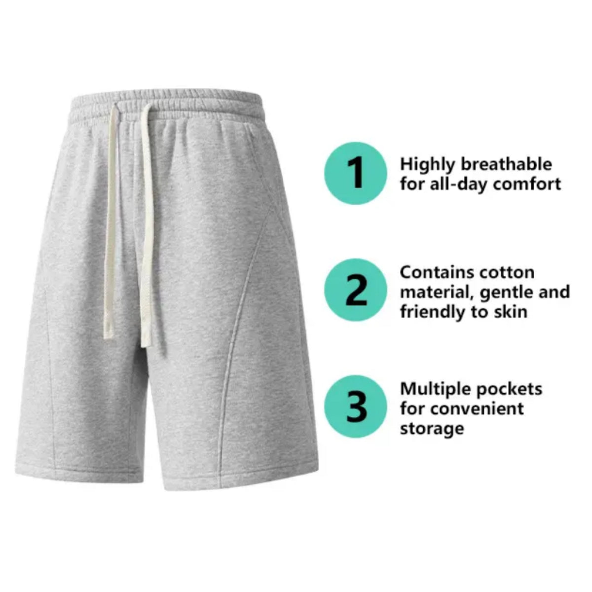 💖Hot 30% OFF🛒 Men's Cotton Loose Fit Casual Shorts — Lightweight Breathable Everyday Comfort