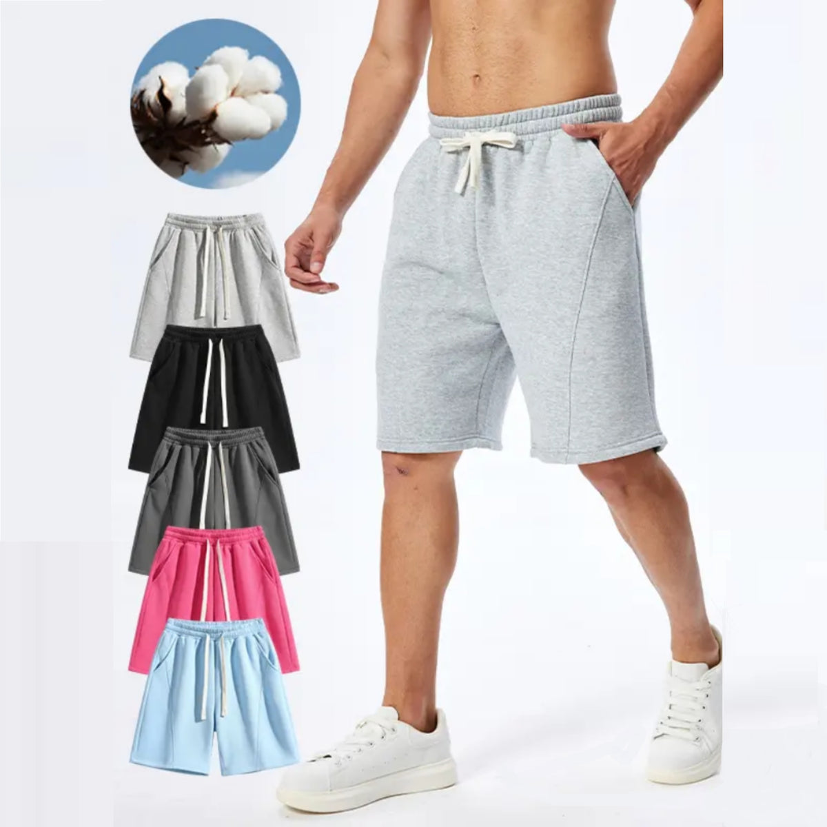 💖Hot 30% OFF🛒 Men's Cotton Loose Fit Casual Shorts — Lightweight Breathable Everyday Comfort