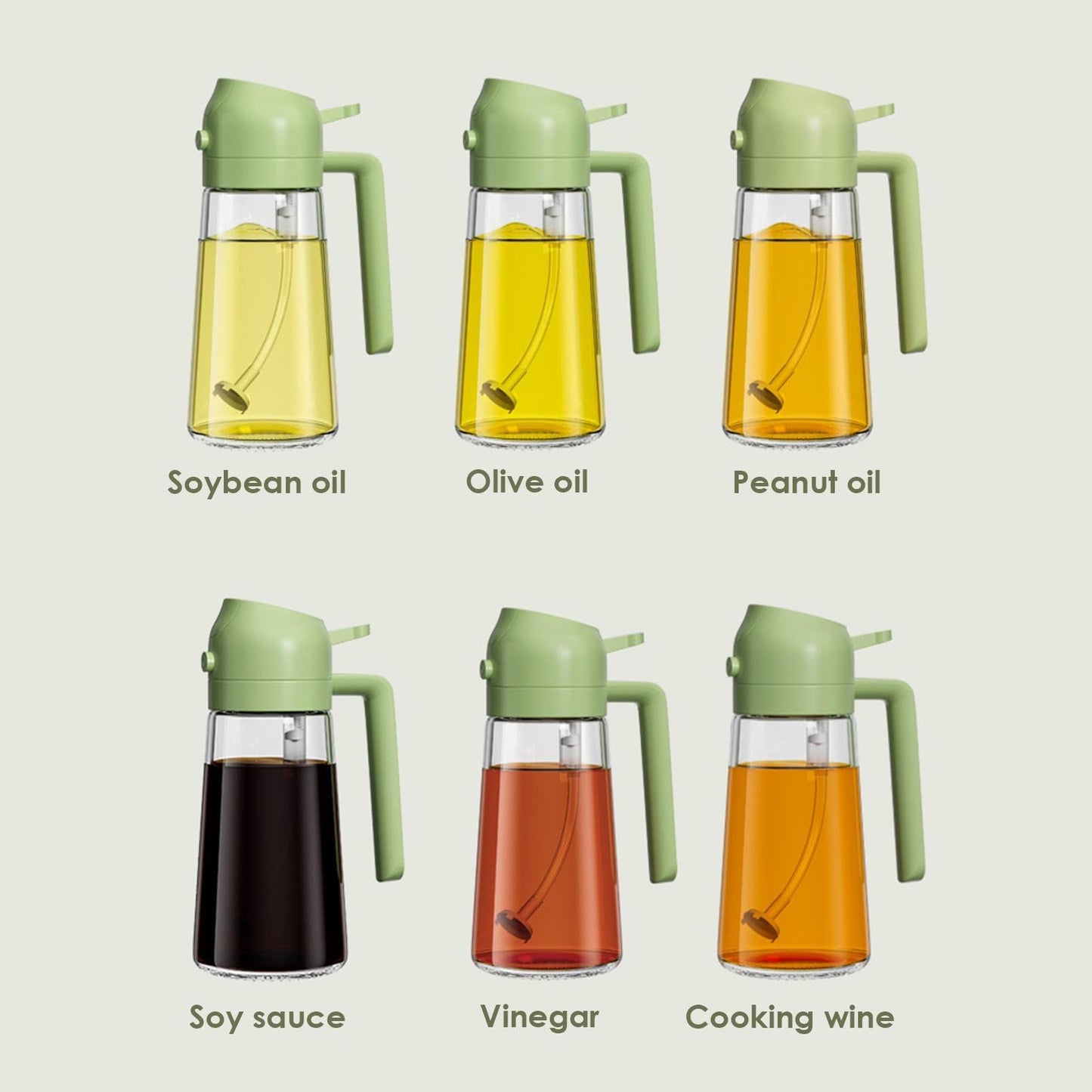 ✨HOT SALE💕2 in 1 Glass Oil Sprayer & Dispenser🔥(Buy 2 Get 20% OFF)