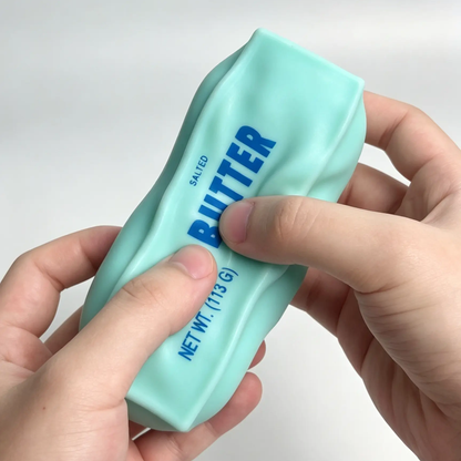 🧈Crunchy Sound Butter Bar Squishy Toy, Soft Squeeze Fidget Toy for Stress Relief, Sensory Desk Relaxation Gift for Teens Adults