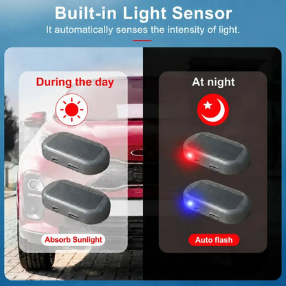 🔥Buy More Save More🔥Solar Powered Fake Car Alarm Light