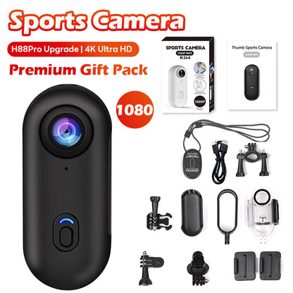 H88 pro Action Camera 4K Ultra HD & Dual Stabilization Technology Waterproof Up to 30M Powerful Magnetic Attachment  Thumb mini camera