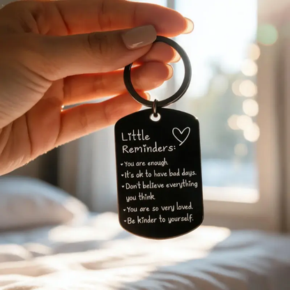 Engraved Inspirational Stainless Steel Keychain