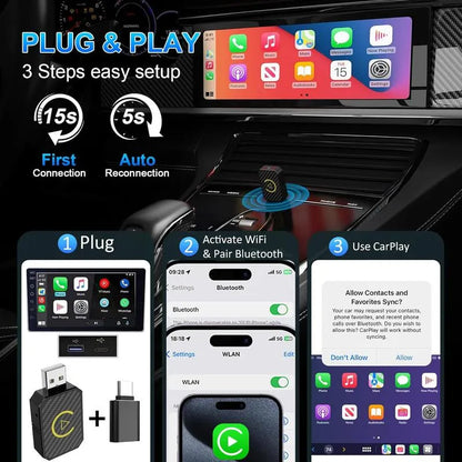 Mini Wireless CarPlay Adapter For Both Apple And Android