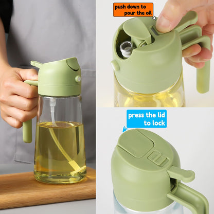 ✨HOT SALE💕2 in 1 Glass Oil Sprayer & Dispenser🔥(Buy 2 Get 20% OFF)