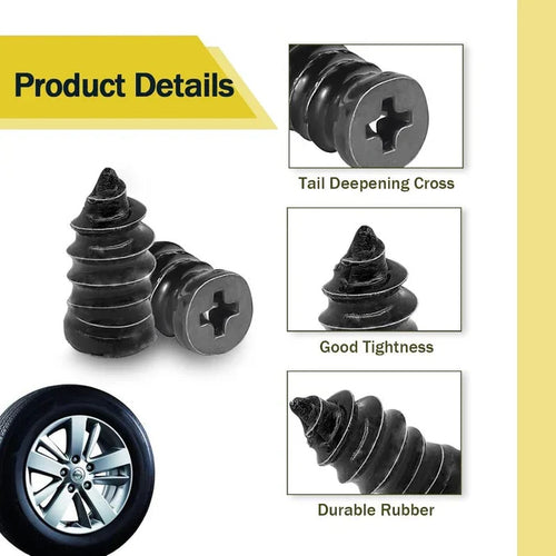 🔥🔩 Self-Sealing Tire Repair Screws – Instant Leak Fix & Fast Tire Restore