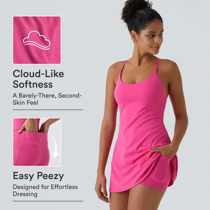 🔥Last day promotion🔥Plush Backless Active Dress-Easy Peezy Edition