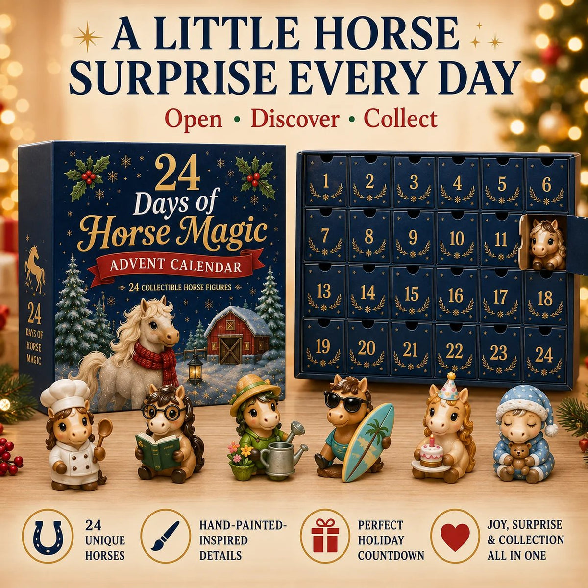 ⏰🐴 2026 Horse Advent Calendar – 24 Days of Horse Magic (📦Buy 2 Free Shipping)