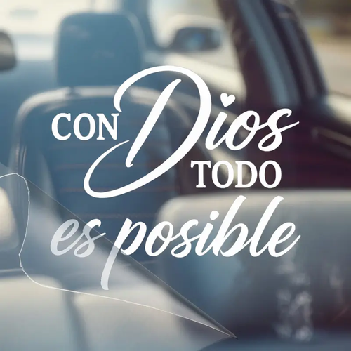 🙏❤️Con Dios Todo Es Posible Spanish Inspirational Faith Decal Cute Durable Vinyl Sticker