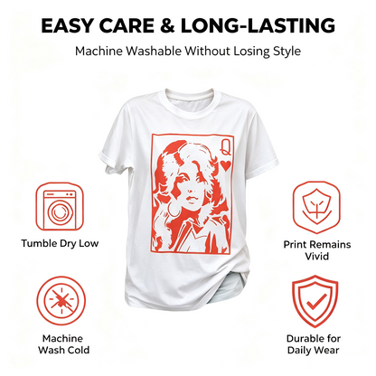 Abstract TV Poster Animated Portrait Elements Print T-Shirt, Soft 100% Cotton