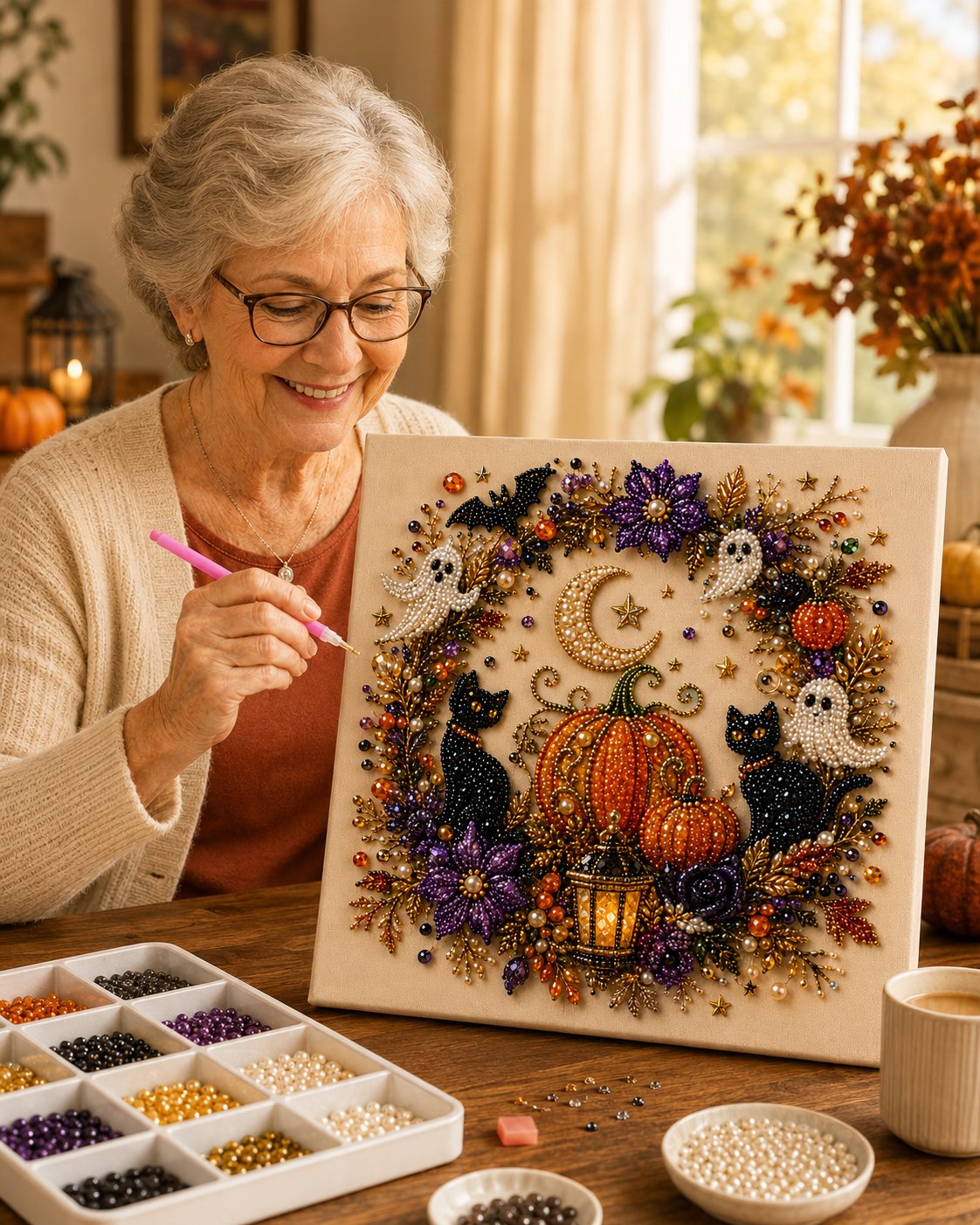 【BUY MORE SAVE MORE】👻 Halloween Ghost Pearl Art DIY Kit