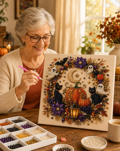 【BUY MORE SAVE MORE】👻 Halloween Ghost Pearl Art DIY Kit