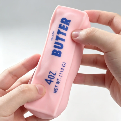 🧈Crunchy Sound Butter Bar Squishy Toy, Soft Squeeze Fidget Toy for Stress Relief, Sensory Desk Relaxation Gift for Teens Adults
