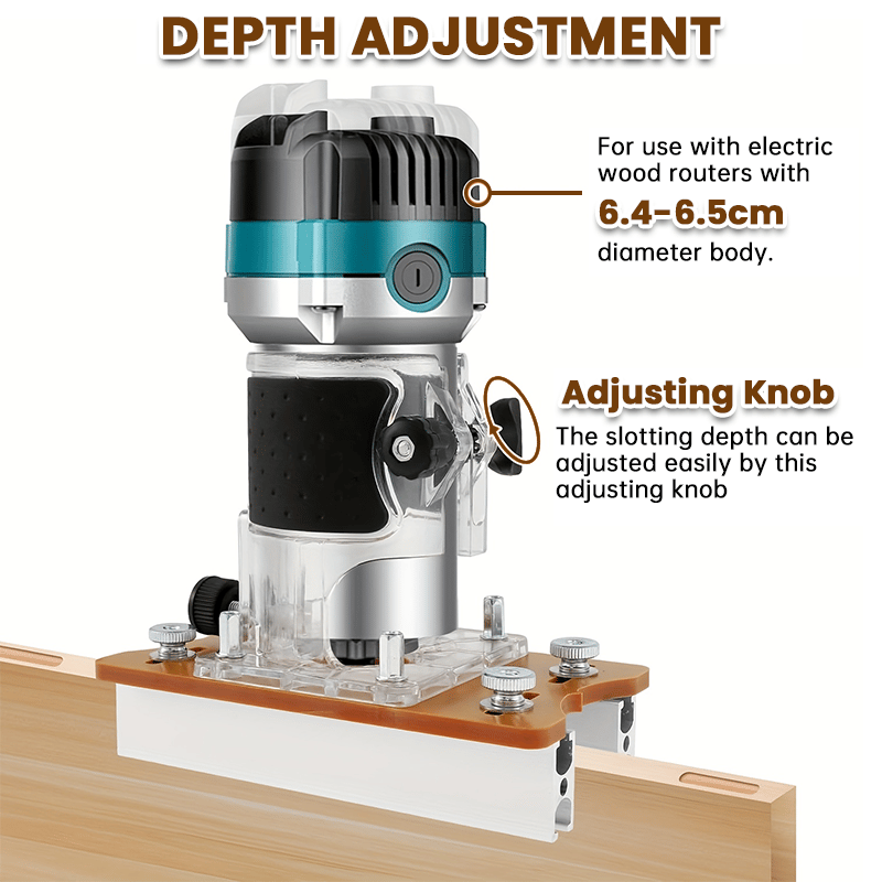 2-in-1 Woodworking Trimmer Slotting Auxiliary Positioning Bracket