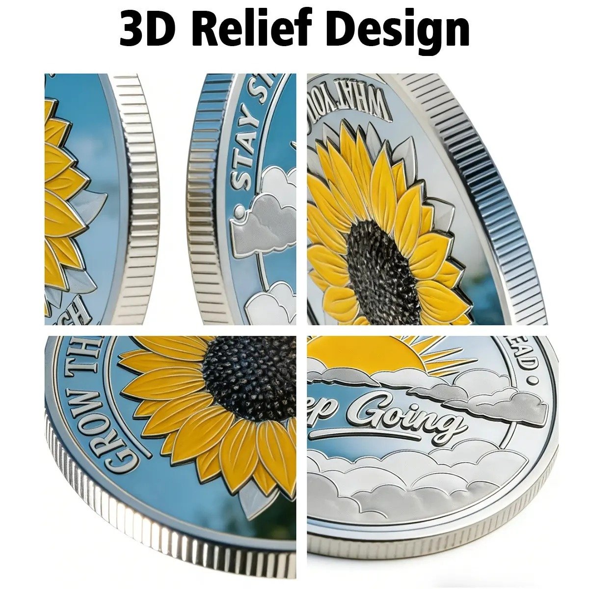 Cross Design and Resurrection Memorial Coin, Medal Alloy Relief Decorative Keepsake Gift