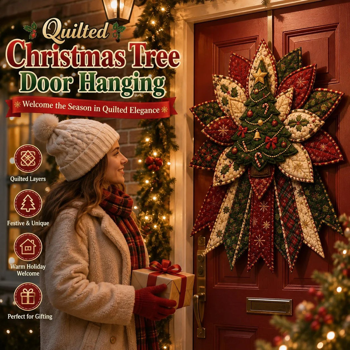 Christmas Quilted Door Hanging DIY Sewing Kit — Choose Your Design