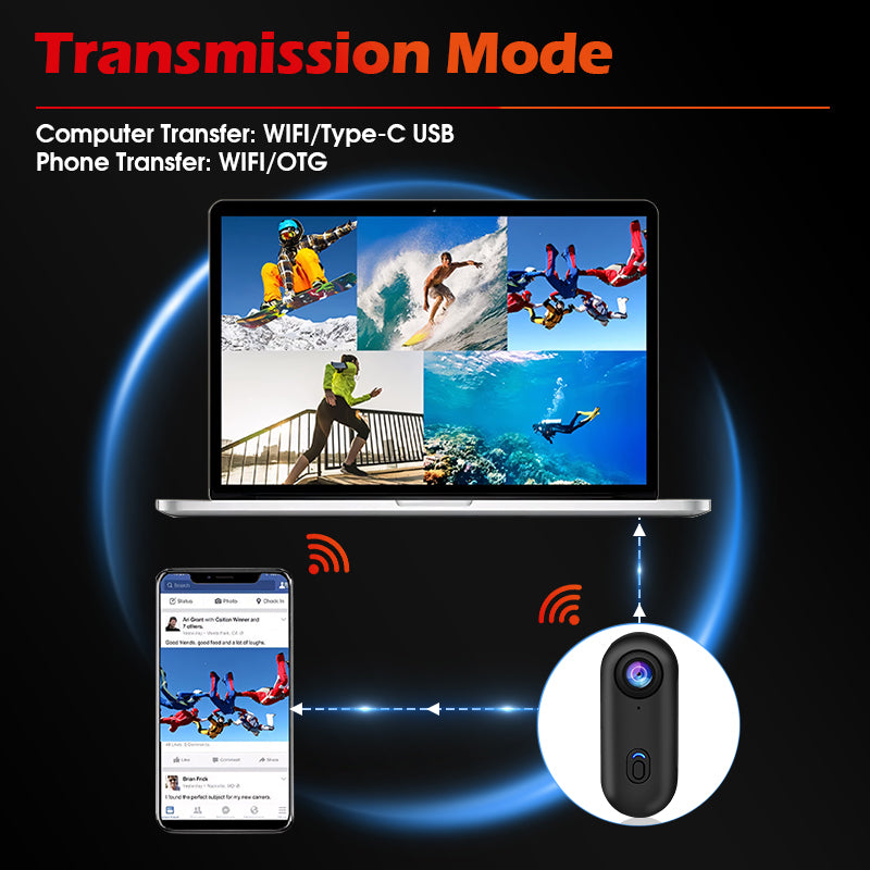 H88 pro Action Camera 4K Ultra HD & Dual Stabilization Technology Waterproof Up to 30M Powerful Magnetic Attachment  Thumb mini camera