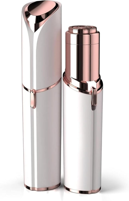Facial Hair Remover for Women - as Seen on TV Painless Face Shaver - Electric Hair Removal Device for Face Lips Peach Fuzz with Light (Rose Gold)