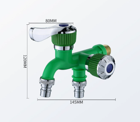 💧 Dual-Outlet Faucet – Two Independent Water Connections for Laundry, Garden & Everyday Cleaning
