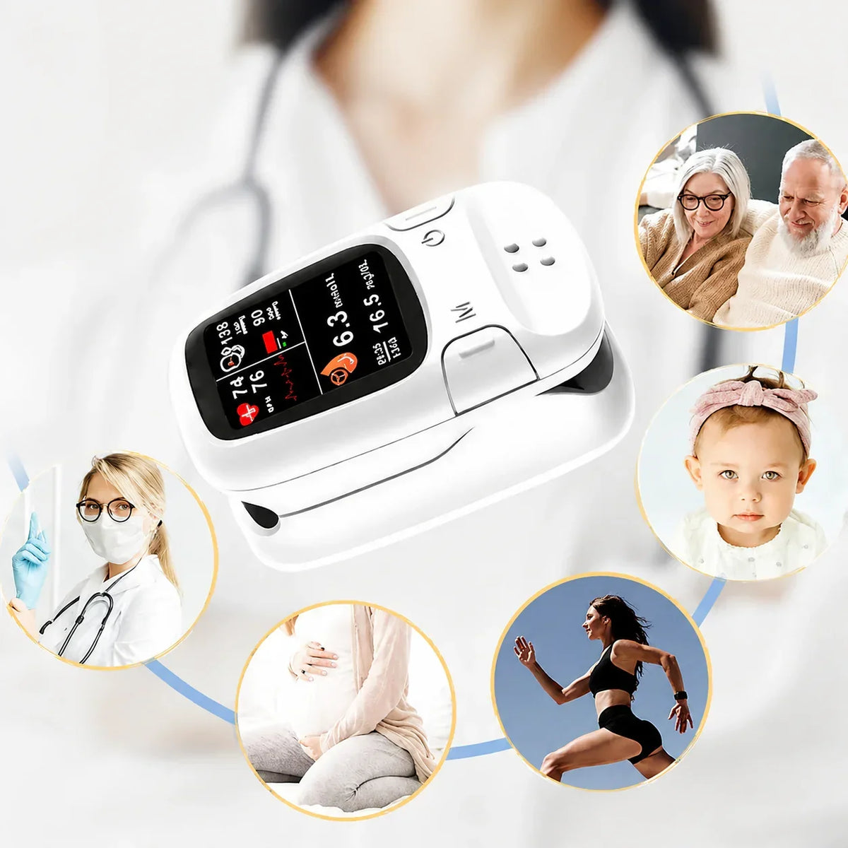 🔥 3-in-1 Smart Health Monitor – Glucose, Heart Rate & Blood Oxygen Tracking