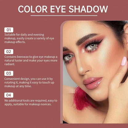 🏆1 Bestselling🏆Smooth Two Color Eyeshadow Stick Set Long Lasting Makeup Waterproof