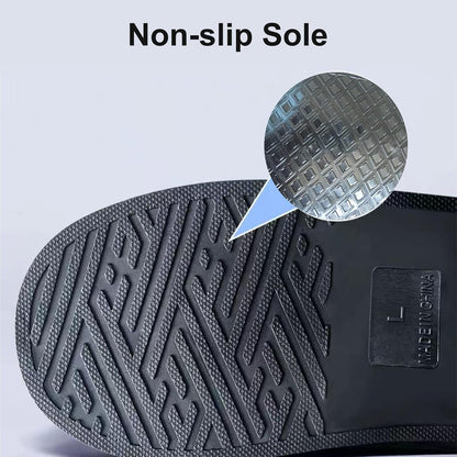 Waterproof rain boots with non-slip zippers and reflective features. Heavy-duty reusable rain boots suitable for men and women.