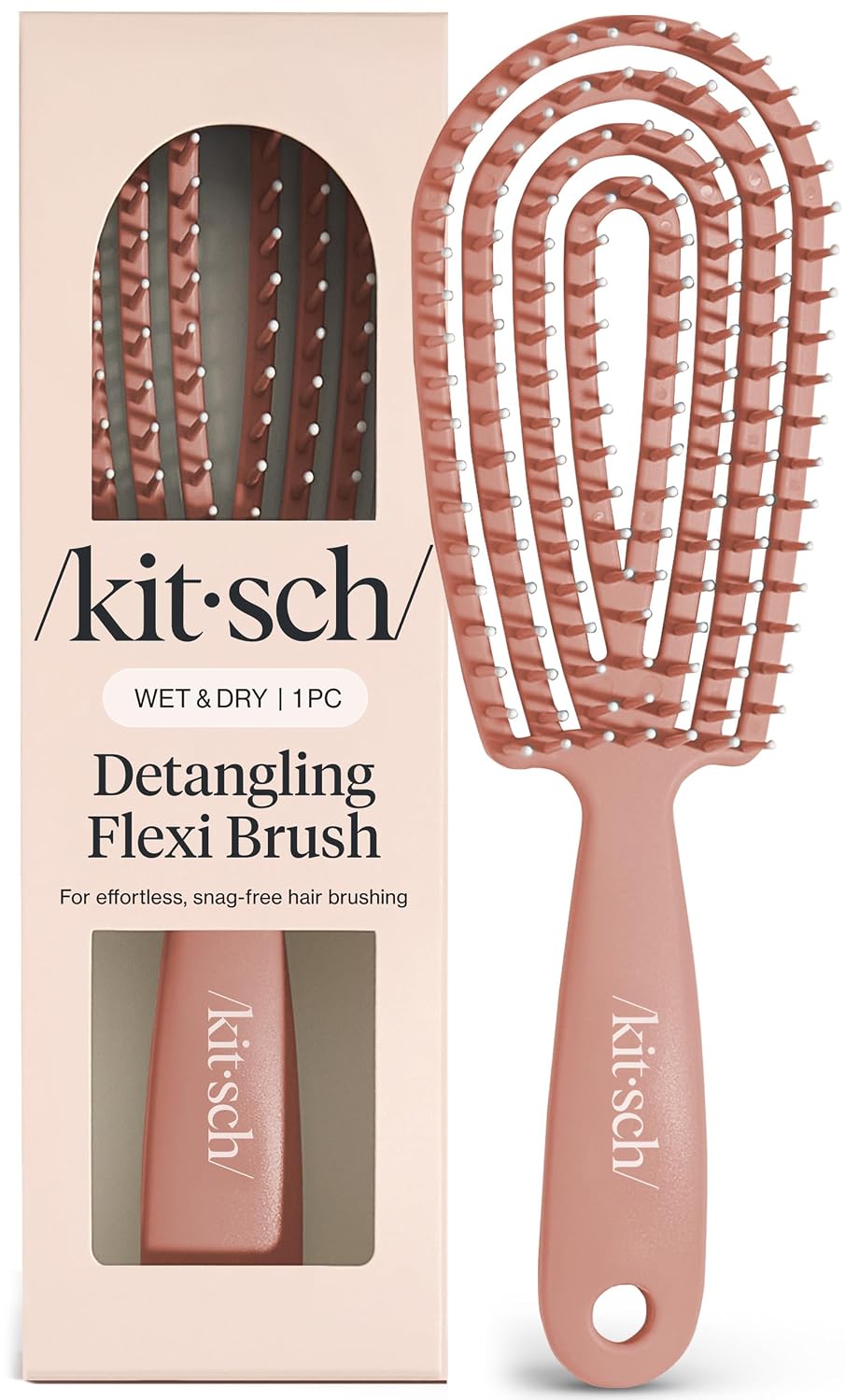 Kitsch Flexi Flow Detangler Brush, Hair Brushes For Women - Soft Violet