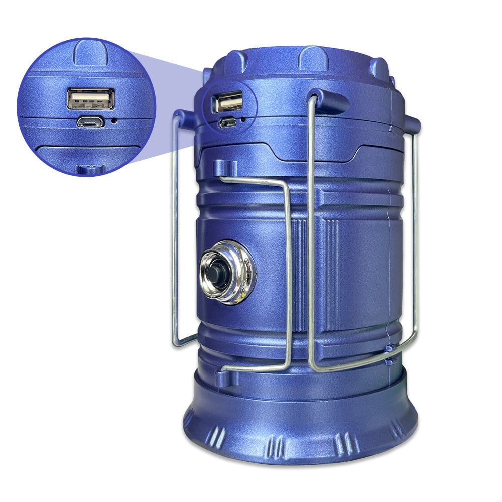 💡Collapsible Portable LED Camping Lantern Lightweight Waterproof Solar USB Rechargeable LED Flashlight